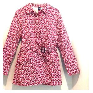GAP floral patterned rain/trench coat with belt